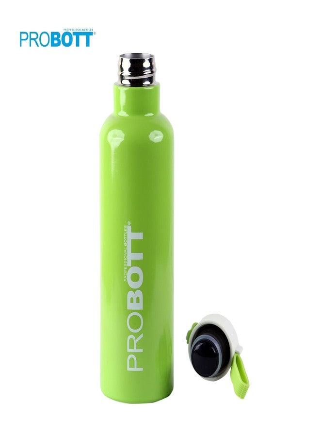 Probott Bang 600 ml Thermosteel Vacuum Insulated Double Walled Flask, Stainless Steel Water Bottle, Light Green |Screw Cap| Hot and Cold | Leakproof | Water, Tea, Coffee, Gym, College, Office, Travel - Image 2